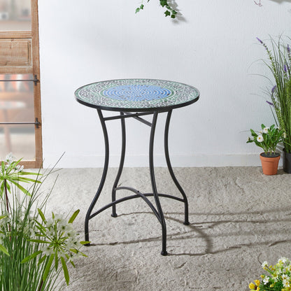 Ensemble bistrot pliant d'extérieur en métal Glitzhome 3 pièces avec table et chaises