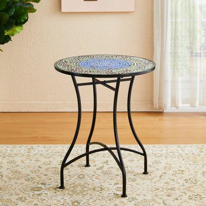 Ensemble bistrot pliant d'extérieur en métal Glitzhome 3 pièces avec table et chaises