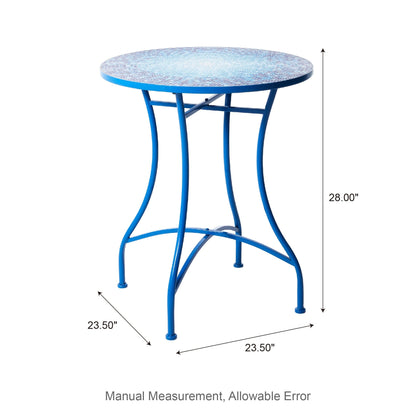 Ensemble bistrot pliant d'extérieur en métal Glitzhome 3 pièces avec table et chaises