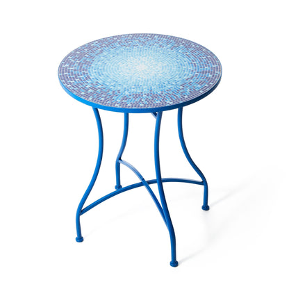 Ensemble bistrot pliant d'extérieur en métal Glitzhome 3 pièces avec table et chaises