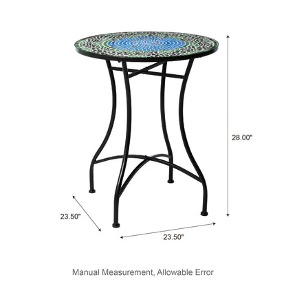 Ensemble bistrot pliant d'extérieur en métal Glitzhome 3 pièces avec table et chaises