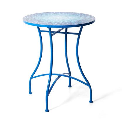 Ensemble bistrot pliant d'extérieur en métal Glitzhome 3 pièces avec table et chaises