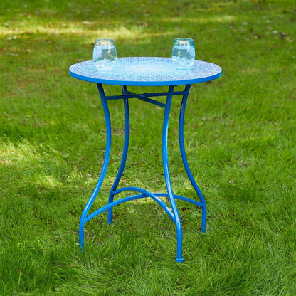Ensemble bistrot pliant d'extérieur en métal Glitzhome 3 pièces avec table et chaises