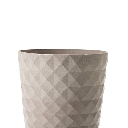 Glitzhome 19.75 H Eco-Friendly Oversized Faux Ceramic Diamond Textured Tall Planter Porch Flowerpot (Set of 2)