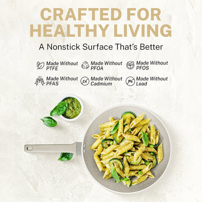 Ensemble de 20 ustensiles de cuisine et de pâtisserie antiadhésifs Granitestone Desert Cream