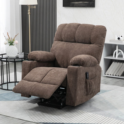 Fauteuil releveur électrique HOMCOM pour personnes âgées, fauteuil inclinable de salon surdimensionné avec télécommande