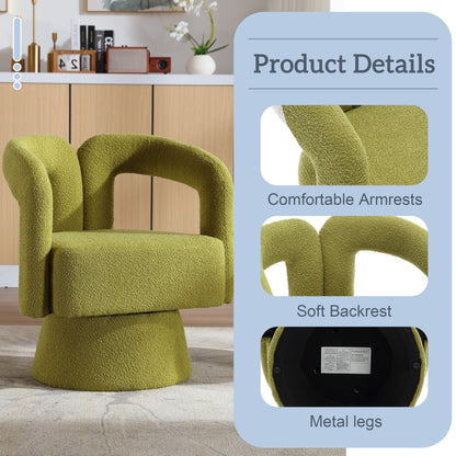 Fauteuils d'appoint pivotants à 360 degrés rembourrés Boucle de HOMEFUN