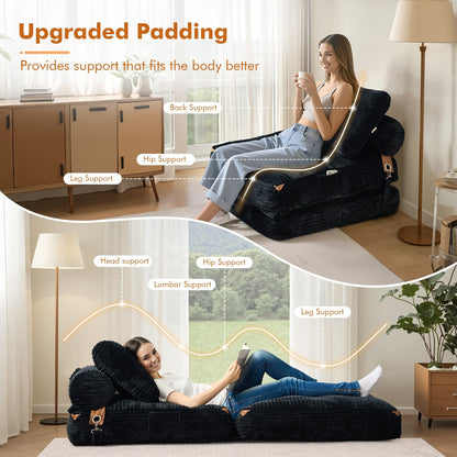 Canapé pliant moderne en velours côtelé HOOOWOOO