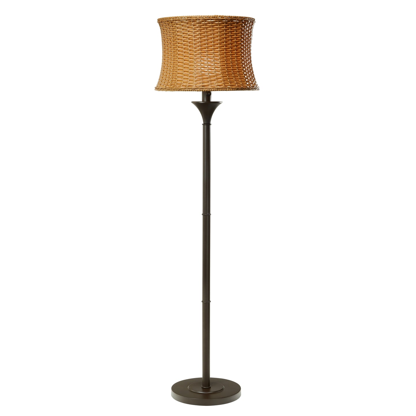 Havenside Home Pocologan 59.5-inch Outdoor and Indoor Basket-weave Floor Lamp - 16.25L x 16.25W x 59.5H