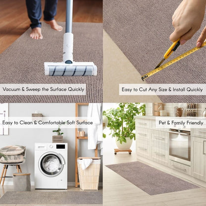 High-Quality Indoor/Outdoor Custom Size Carpet Runner Rug with Non-Slip PVC Backing 36'' wide x your choice of lenght