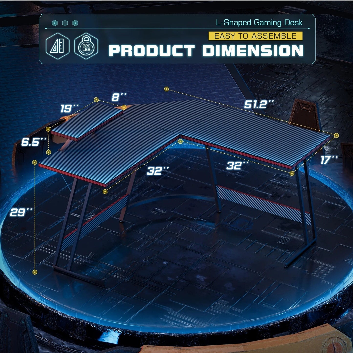 Homall L-Shaped Gaming Desk Computer Corner Desk Office Writing Desk