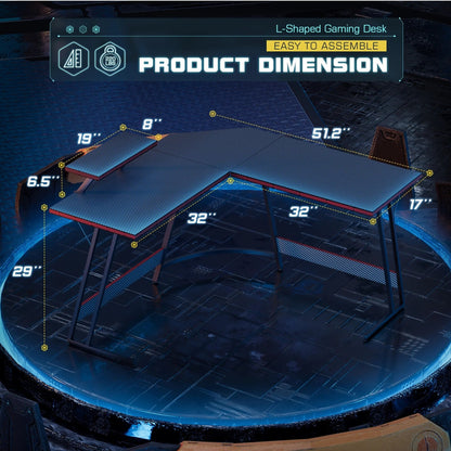 Homall L-Shaped Gaming Desk Computer Corner Desk Office Writing Desk