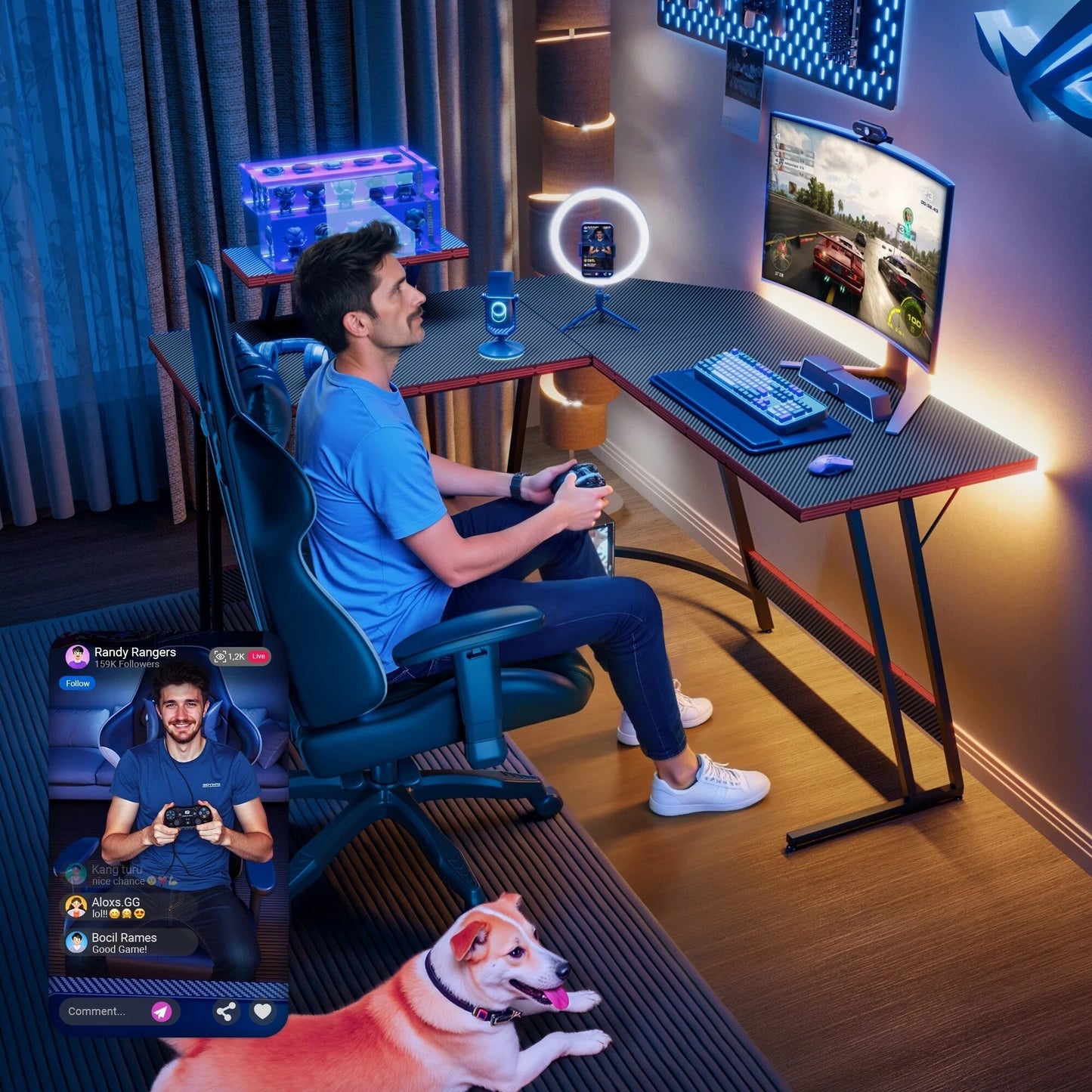 Homall L-Shaped Gaming Desk Computer Corner Desk Office Writing Desk