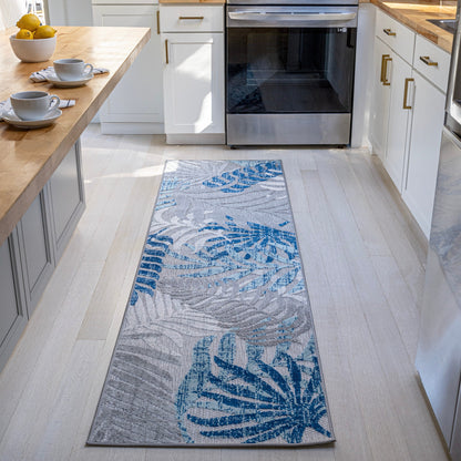 JONATHAN Y Aydin Palm Leaves Indoor/Outdoor Area Rug