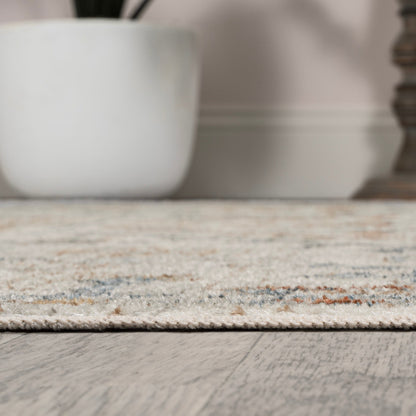 JONATHAN Y Brandy Bohemian Medallion Low-Pile Machine-Washable Cream/Terra Area Rug