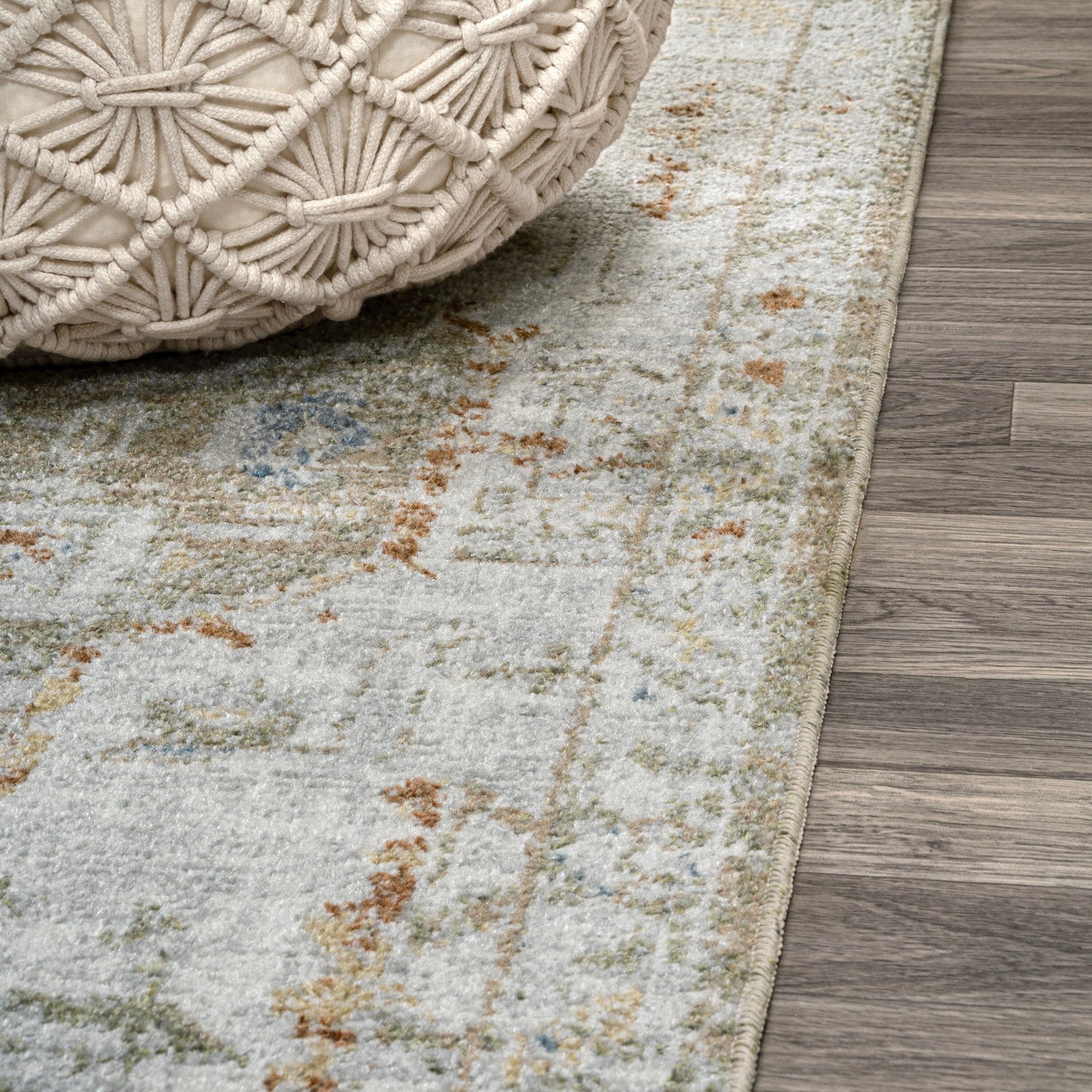 JONATHAN Y Brandy Bohemian Medallion Low-Pile Machine-Washable Cream/Terra Area Rug