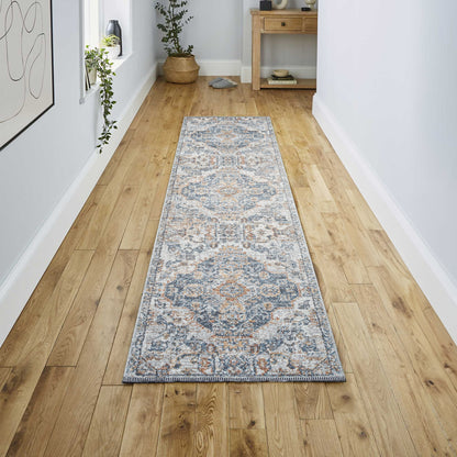JONATHAN Y Brandy Bohemian Medallion Low-Pile Machine-Washable Cream/Terra Area Rug
