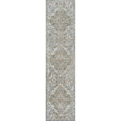 JONATHAN Y Brandy Bohemian Medallion Low-Pile Machine-Washable Cream/Terra Area Rug