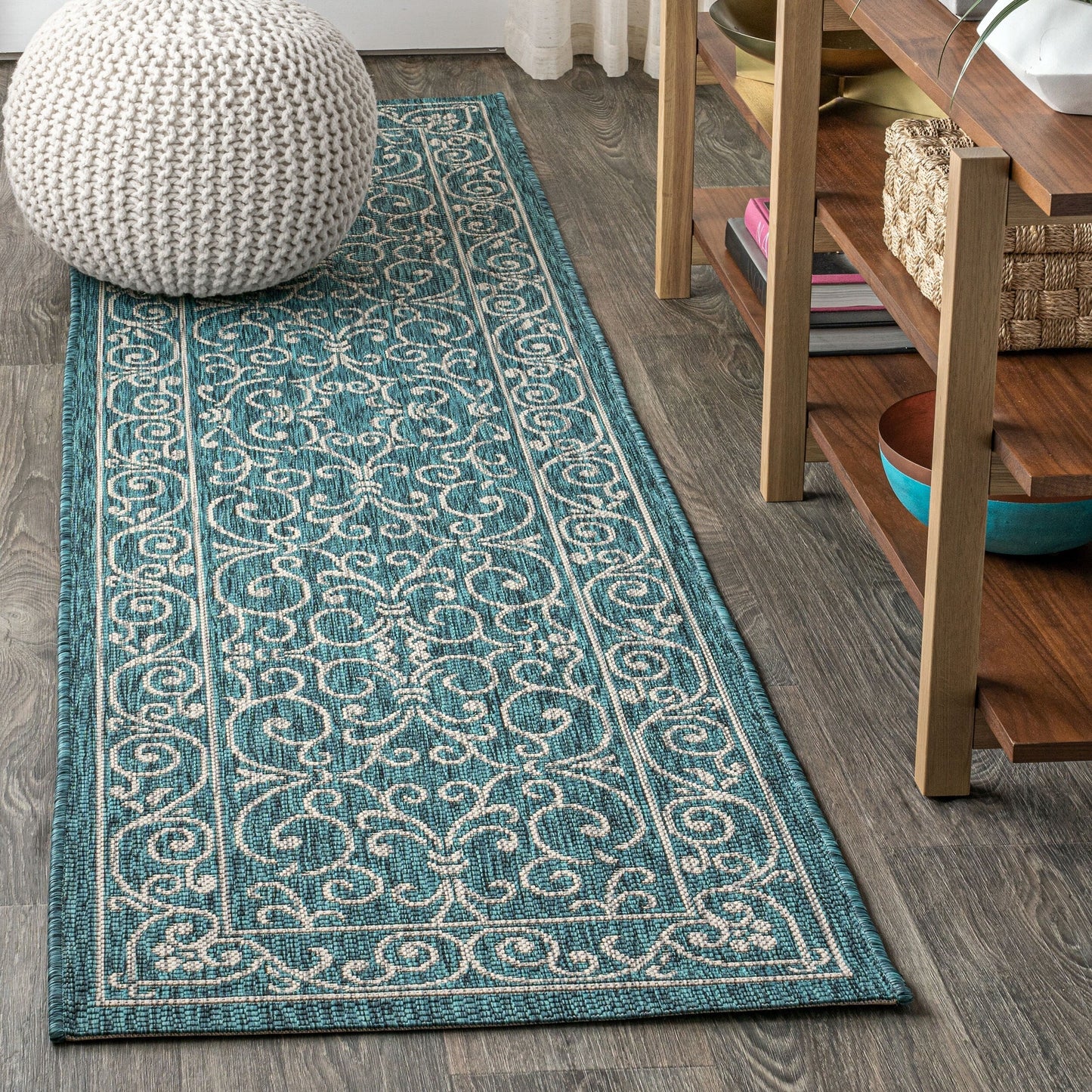 JONATHAN Y Filigree Textured Weave Indoor/Outdoor Area Rug