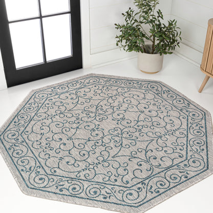 JONATHAN Y Filigree Textured Weave Indoor/Outdoor Area Rug