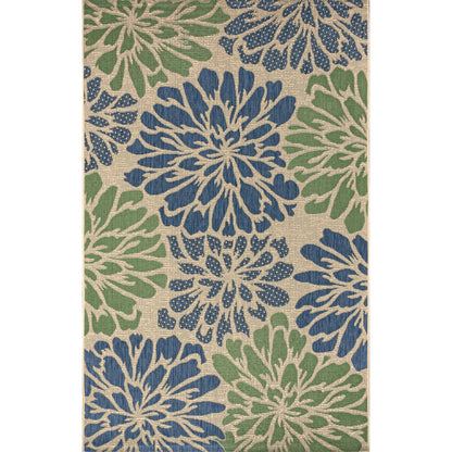 JONATHAN Y Floral Textured Weave Indoor/Outdoor Area Rug