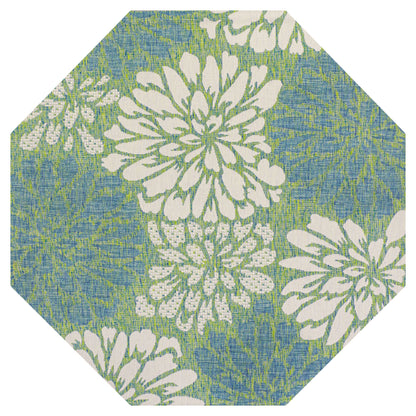JONATHAN Y Floral Textured Weave Indoor/Outdoor Area Rug