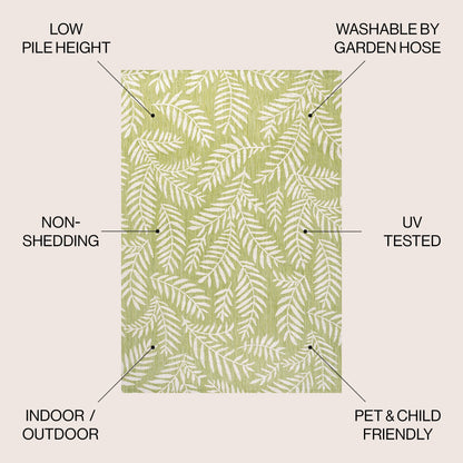 JONATHAN Y Galon Palm Frond Indoor/Outdoor Area Rug