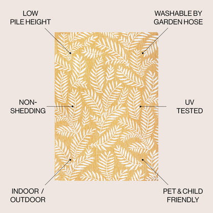 JONATHAN Y Galon Palm Frond Indoor/Outdoor Area Rug