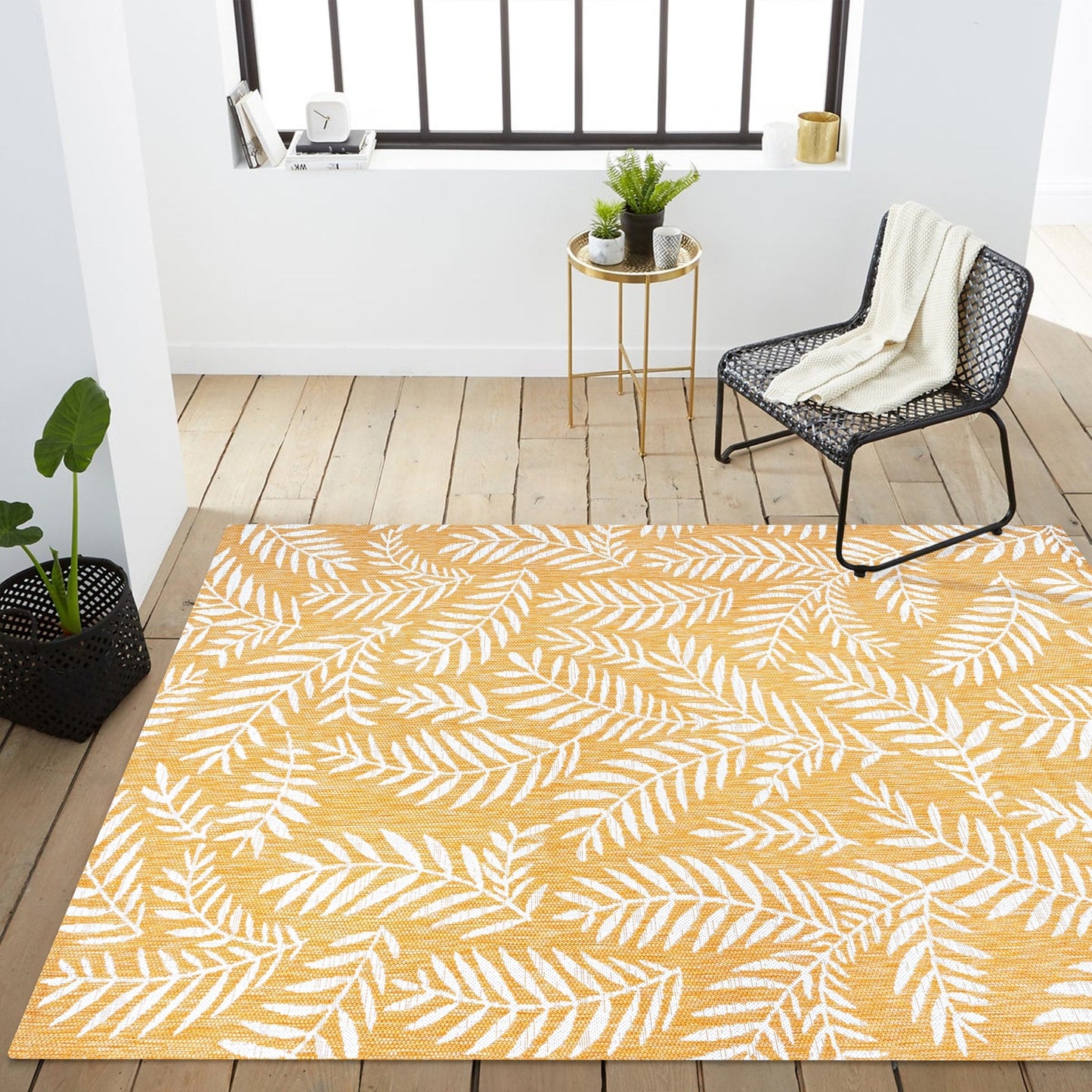 JONATHAN Y Galon Palm Frond Indoor/Outdoor Area Rug