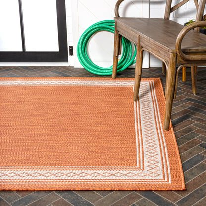 JONATHAN Y Havana Classic Diamond Border Indoor/Outdoor Area Rug
