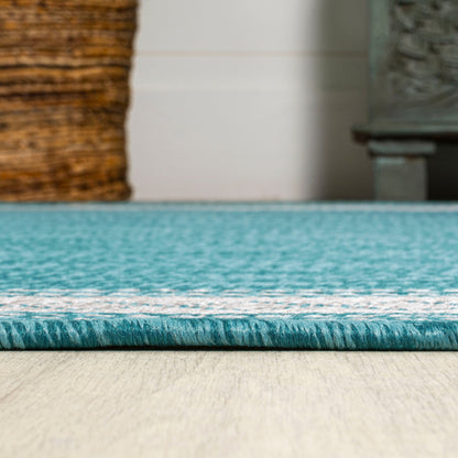 JONATHAN Y Havana Classic Diamond Border Indoor/Outdoor Area Rug