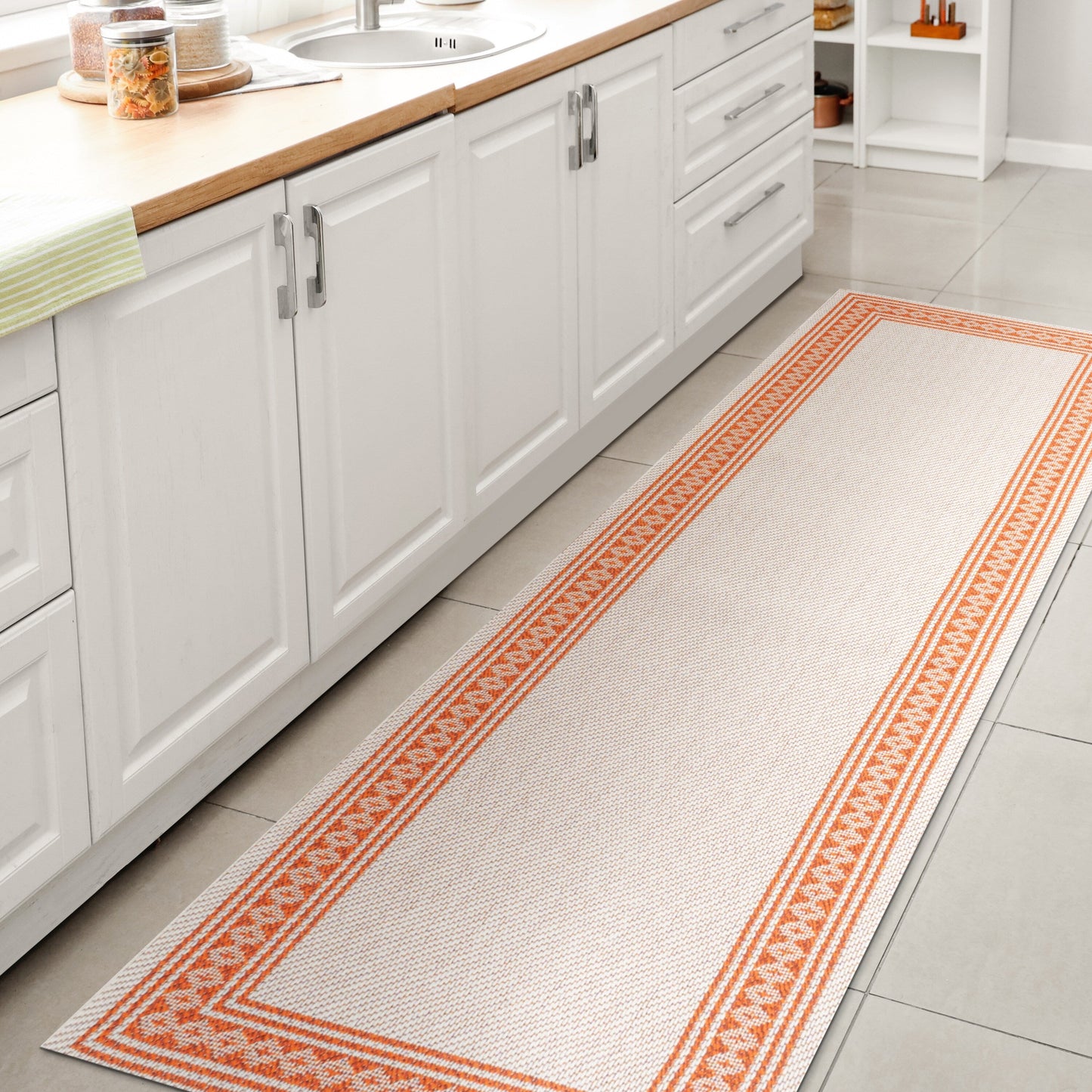 JONATHAN Y Havana Classic Diamond Border Indoor/Outdoor Area Rug