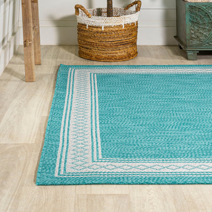 JONATHAN Y Havana Classic Diamond Border Indoor/Outdoor Area Rug