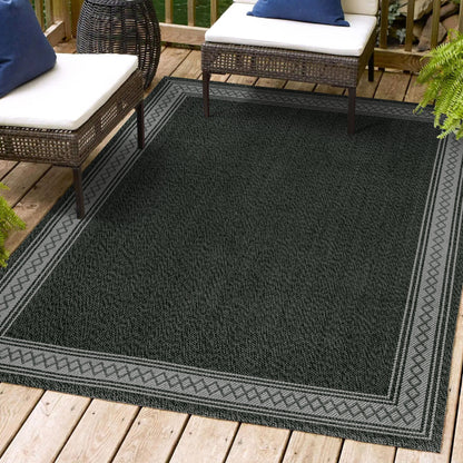 JONATHAN Y Havana Classic Diamond Border Indoor/Outdoor Area Rug