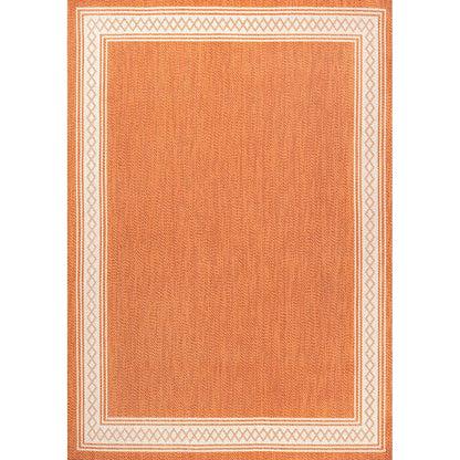 JONATHAN Y Havana Classic Diamond Border Indoor/Outdoor Area Rug