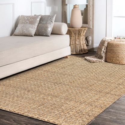 JONATHAN Y Hiro Hand Woven Boucle Chunky Jute Area Rug