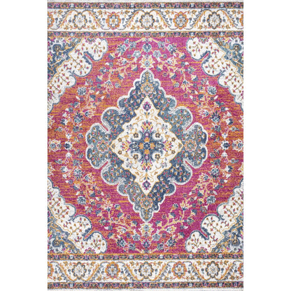 JONATHAN Y Inigo FLAIR Boho Vintage Medallion Area Rug
