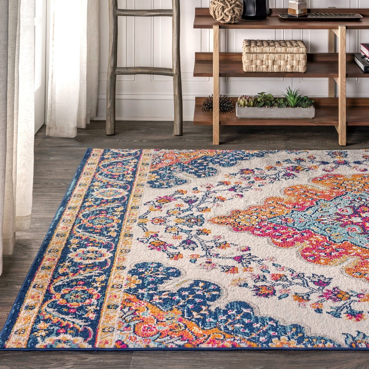 JONATHAN Y Inigo FLAIR Boho Vintage Medallion Area Rug