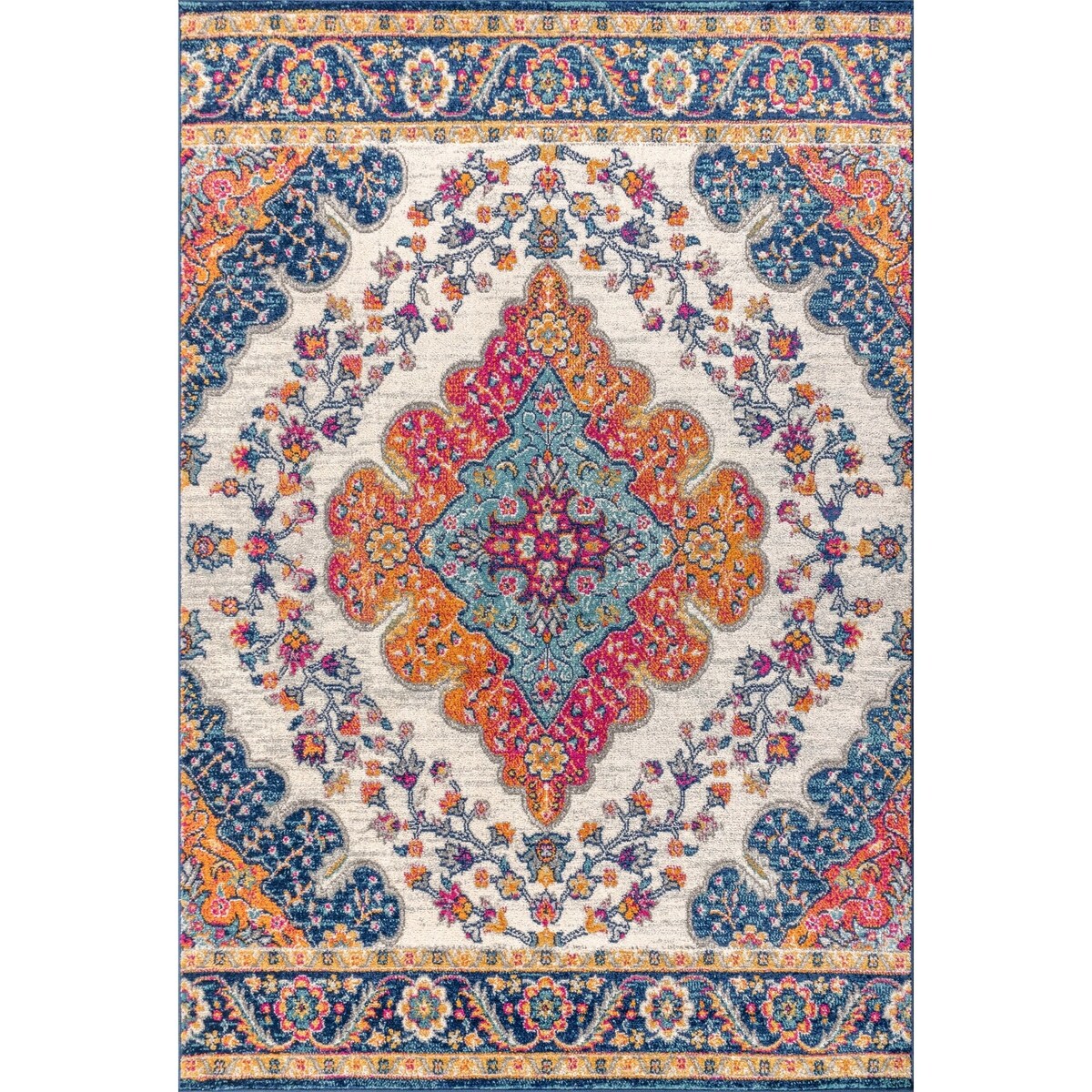 JONATHAN Y Inigo FLAIR Boho Vintage Medallion Area Rug