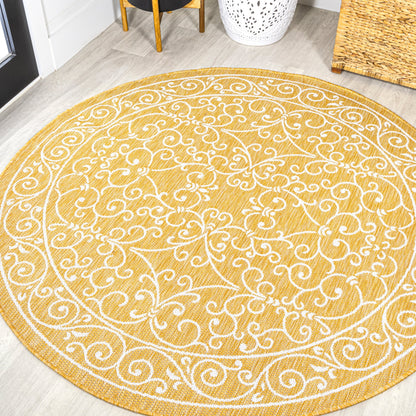 JONATHAN Y Filigree Textured Weave Indoor/Outdoor Area Rug