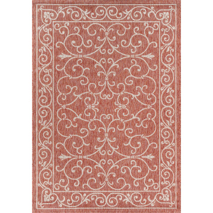 JONATHAN Y Filigree Textured Weave Indoor/Outdoor Area Rug
