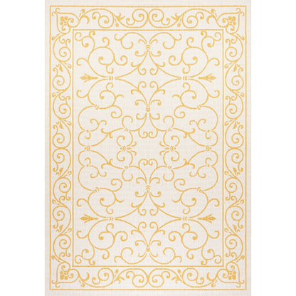 JONATHAN Y Filigree Textured Weave Indoor/Outdoor Area Rug