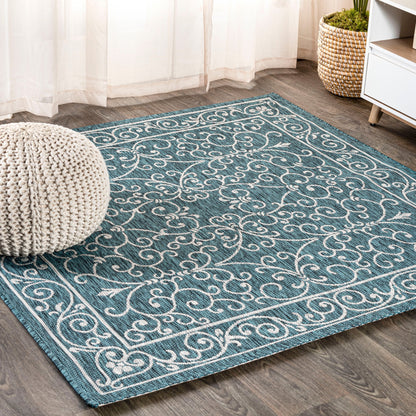JONATHAN Y Filigree Textured Weave Indoor/Outdoor Area Rug