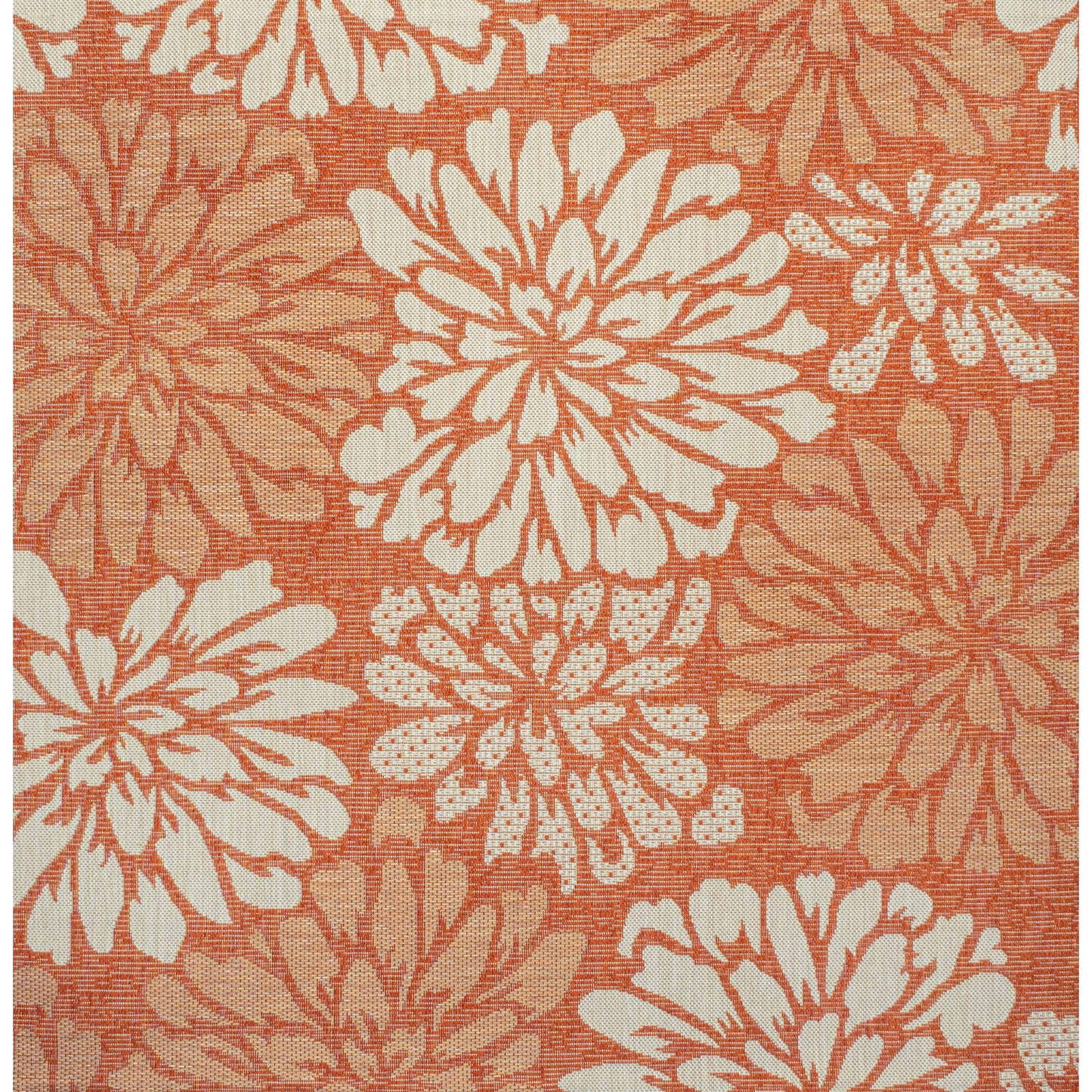 JONATHAN Y Floral Textured Weave Indoor/Outdoor Area Rug
