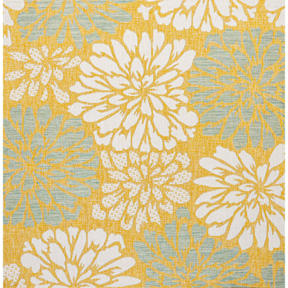 JONATHAN Y Floral Textured Weave Indoor/Outdoor Area Rug