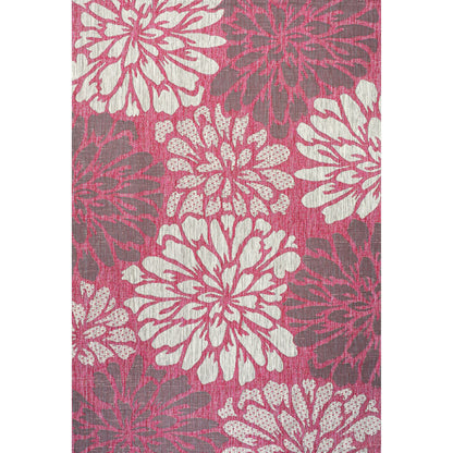 JONATHAN Y Floral Textured Weave Indoor/Outdoor Area Rug