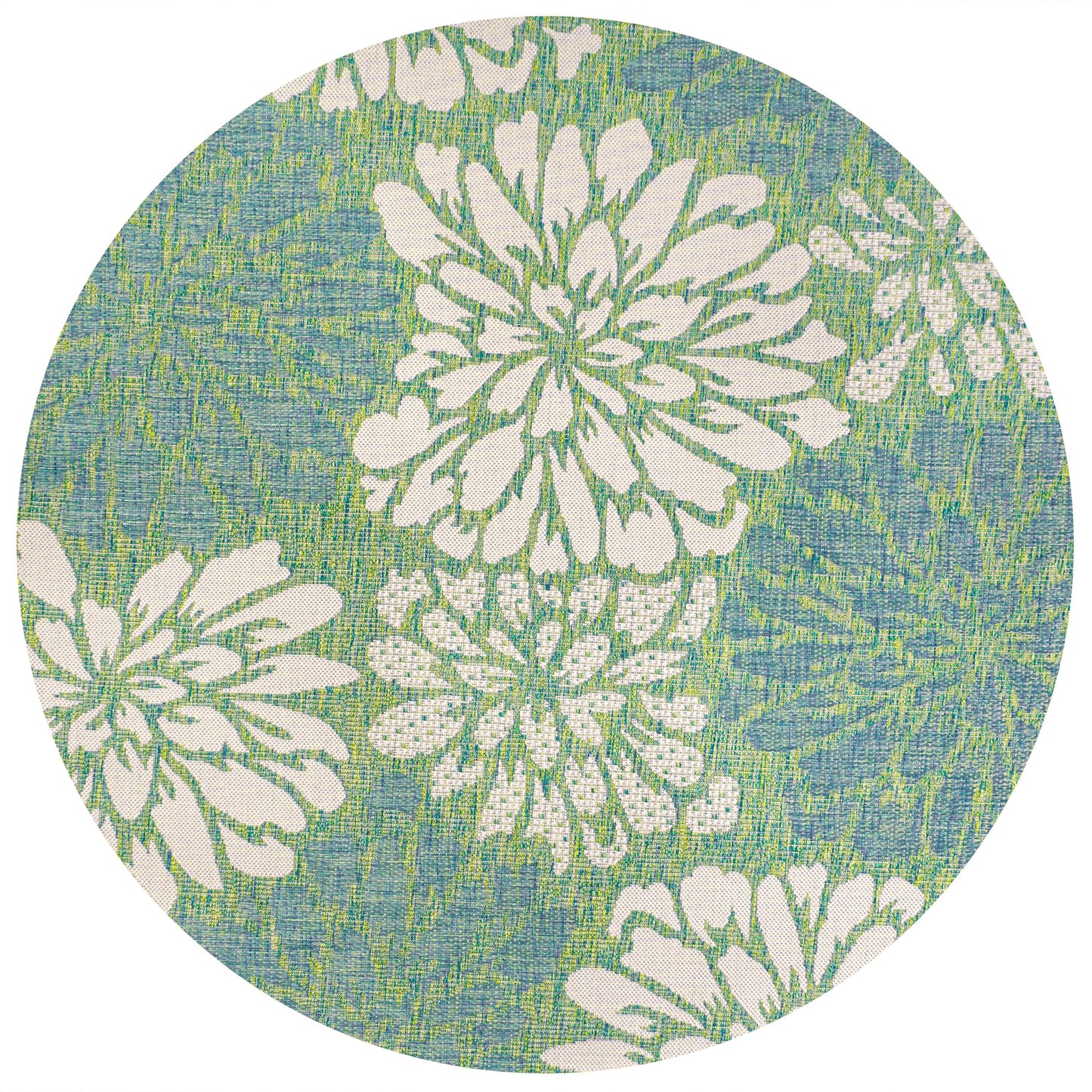 JONATHAN Y Floral Textured Weave Indoor/Outdoor Area Rug