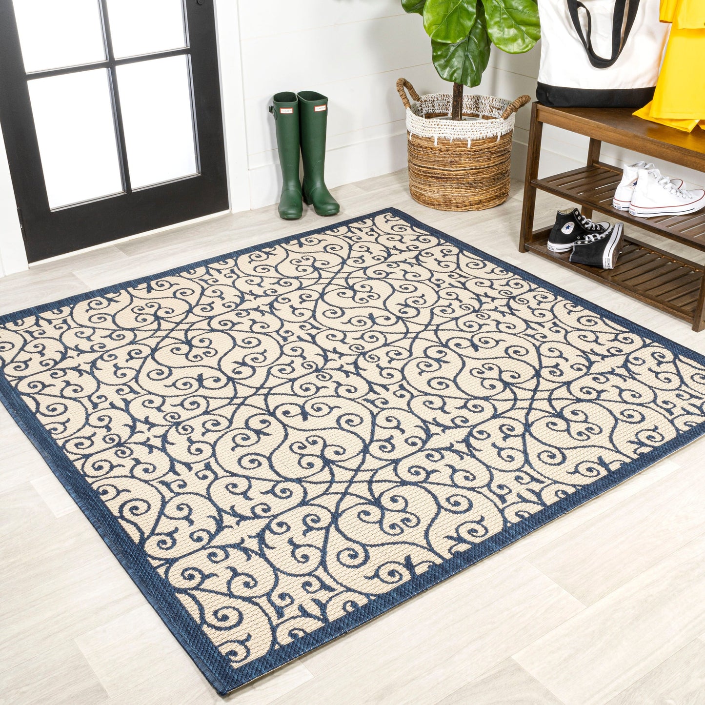 JONATHAN Y Ourika Textured Weave Indoor/Outdoor Area Rug