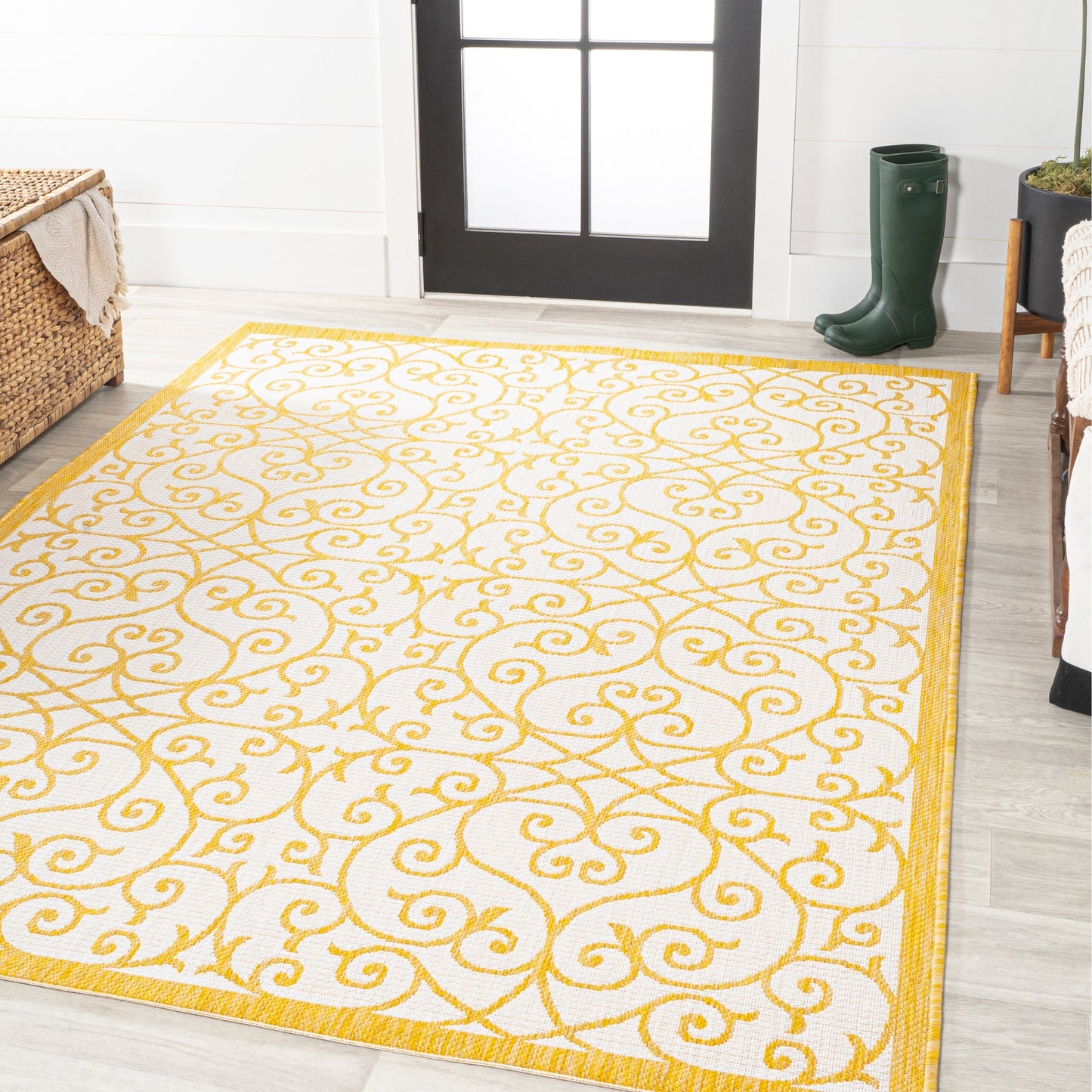 JONATHAN Y Ourika Textured Weave Indoor/Outdoor Area Rug