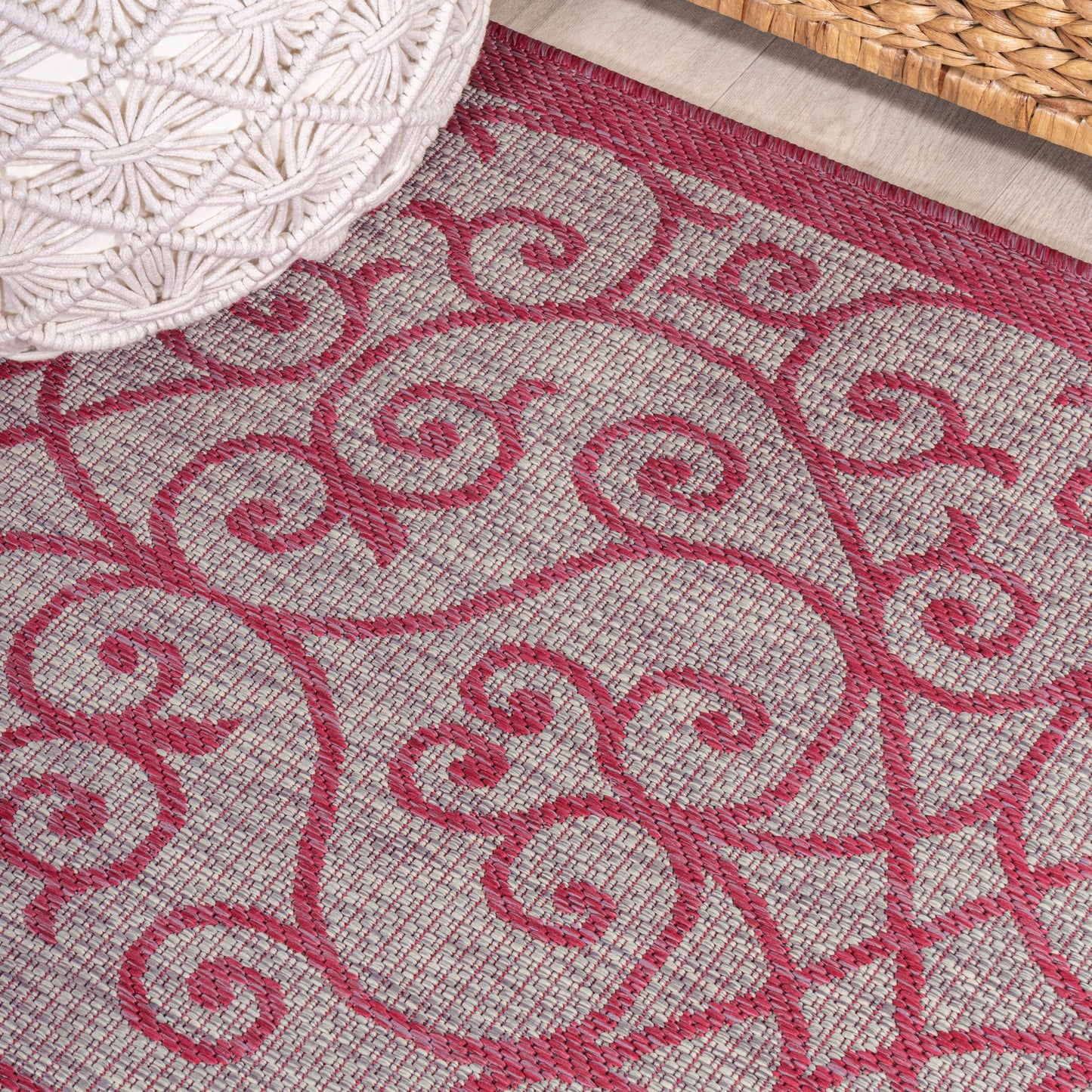 JONATHAN Y Ourika Textured Weave Indoor/Outdoor Area Rug